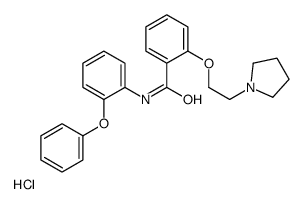 N-(2-phenoxyphenyl)-2-(2-pyrrolidin-1-ylethoxy)benzamide,hydrochloride结构式