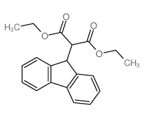 Propanedioic acid,2-(9H-fluoren-9-yl)-, 1,3-diethyl ester结构式