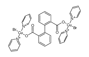 dibromo(diphenato)tetrakis(pyridine)dicopper(II)结构式