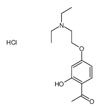 2-(4-acetyl-3-hydroxyphenoxy)ethyl-diethylazanium,chloride Structure