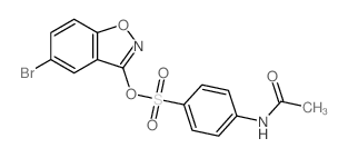 N-[4-(5-bromobenzo[d]isoxazol-3-yl)oxysulfonylphenyl]acetamide结构式