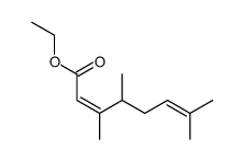 ethyl (RS)-(Z)-3,4,7-trimethyl-2,6-octadienoate结构式
