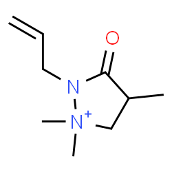 Pyrazolidinium, 1,1,4-trimethyl-3-oxo-2-(2-propenyl)- (9CI) structure