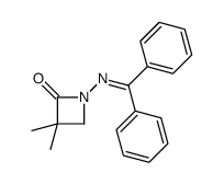 1-(benzhydrylideneamino)-3,3-dimethylazetidin-2-one结构式