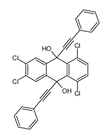 1,4,6,7-tetrachloro-9,10-bis(phenylethynyl)-9,10-dihydroanthracene-9,10-diol Structure