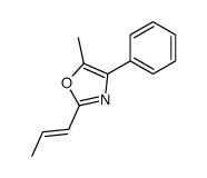 5-methyl-4-phenyl-2-prop-1-enyl-1,3-oxazole Structure