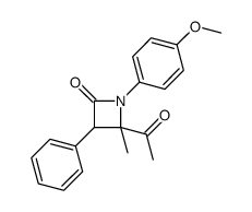 4-acetyl-1-(4-methoxyphenyl)-4-methyl-3-phenylazetidin-2-one结构式