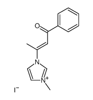 1-(3-phenyl-3-oxo-1-buten-1-yl)-3-methylimidazolium iodide结构式