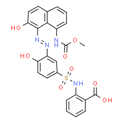 2-[[[4-hydroxy-3-[[2-hydroxy-8-[(methoxycarbonyl)amino]-1-naphthyl]azo]phenyl]sulphonyl]amino]benzoic acid Structure