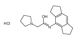 N-(1,2,3,5,6,7-hexahydro-s-indacen-4-yl)-2-pyrrolidin-1-ylacetamide,hydrochloride Structure