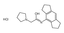 N-(1,2,3,5,6,7-hexahydro-s-indacen-4-yl)-2-pyrrolidin-1-ylacetamide,hydrochloride结构式