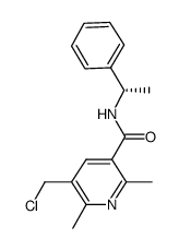 (S)-3-[N-(α-methylbenzyl)-carbamoyl]-5-chloromethyl-2,6-dimethylpyridine Structure