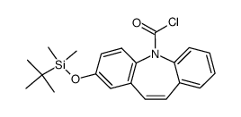 2-((tert-butyldimethylsilyl)oxy)-5H-dibenzo[b,f]azepine-5-carbonyl chloride Structure