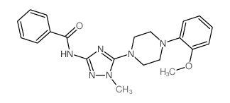 N-[5-[4-(2-methoxyphenyl)piperazin-1-yl]-1-methyl-1,2,4-triazol-3-yl]benzamide结构式