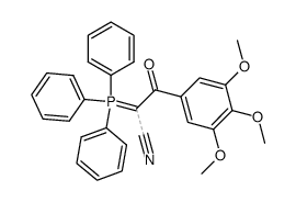 3-oxo-3-(3,4,5-trimethoxyphenyl)-2-(triphenyl-l5-phosphanylidene)propanenitrile结构式