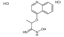 N'-hydroxy-2-quinolin-4-yloxypropanimidamide,dihydrochloride Structure