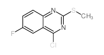 4-CHLORO-6-FLUORO-2-(METHYLTHIO)QUINAZOLINE structure