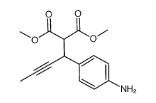 2-[1-(4-amino-phenyl)-but-2-ynyl]-malonic acid dimethyl ester Structure