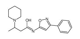 1-Piperidinepropanamide, beta-methyl-N-(3-phenyl-5-isoxazolyl)-结构式
