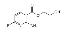 3-Pyridinecarboxylicacid,2-amino-6-fluoro-,2-hydroxyethylester(9CI)结构式