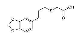 2-[3-(1,3-benzodioxol-5-yl)propylsulfanyl]acetic acid Structure