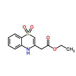 4H-1,4-Benzothiazine-3-acetic acid, ethyl ester, 1,1-dioxide structure