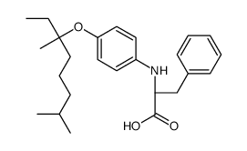 (2S)-2-[4-(3,7-dimethyloctan-3-yloxy)anilino]-3-phenylpropanoic acid Structure