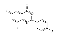 3-bromo-4-[(4-chlorophenyl)hydrazinylidene]-5-nitrocyclohexa-2,5-dien-1-one结构式