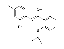 N-(2-bromo-4-methylphenyl)-2-tert-butylsulfanylbenzamide Structure