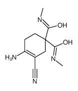 4-amino-3-cyano-1-N,1-N'-dimethylcyclohex-3-ene-1,1-dicarboxamide Structure