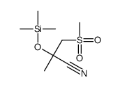 2-methyl-3-methylsulfonyl-2-trimethylsilyloxypropanenitrile Structure