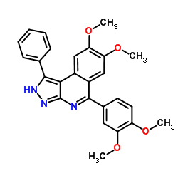 5-(3,4-Dimethoxyphenyl)-7,8-dimethoxy-1-phenyl-2H-pyrazolo[3,4-c]isoquinoline结构式