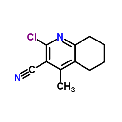 2-Chloro-4-methyl-5,6,7,8-tetrahydro-3-quinolinecarbonitrile结构式