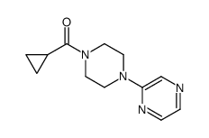 cyclopropyl-(4-pyrazin-2-ylpiperazin-1-yl)methanone结构式