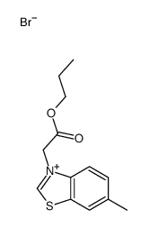 propyl 2-(6-methyl-1,3-benzothiazol-3-ium-3-yl)acetate,bromide Structure