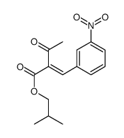 2-methylpropyl 2-[(3-nitrophenyl)methylidene]-3-oxobutanoate结构式