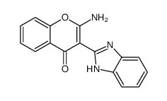 2-amino-3-(1H-benzimidazol-2-yl)chromen-4-one结构式