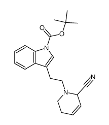 Na-Boc-Nb-tryptophyl-2'-cyano-Δ3'-piperideine结构式