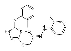 2-[[5-(2-methylanilino)-1,3,4-thiadiazol-2-yl]sulfanyl]-N'-(2-methylphenyl)acetohydrazide结构式
