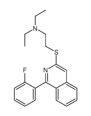 N,N-diethyl-2-[1-(2-fluorophenyl)isoquinolin-3-yl]sulfanylethanamine结构式