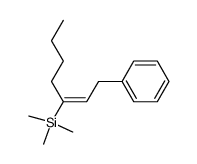 Trimethyl-{1-[2-phenyl-eth-(E)-ylidene]-pentyl}-silane Structure