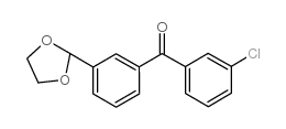 3-CHLORO-3'-(1,3-DIOXOLAN-2-YL)BENZOPHENONE structure