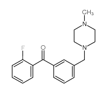 2-FLUORO-3'-(4-METHYLPIPERAZINOMETHYL) BENZOPHENONE结构式