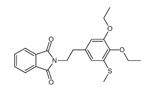 1-(3,4-diethoxy-5-(methylthio)phenyl)-2-phthalimidoethane结构式