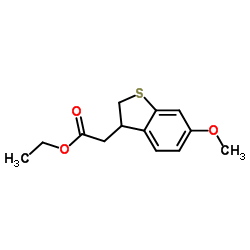 Ethyl (6-methoxy-2,3-dihydro-1-benzothiophen-3-yl)acetate Structure