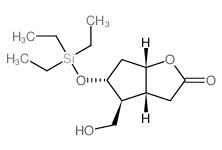 (3Ar,4s,5r,6as)-4-(羟基甲基)-5-((三乙基甲硅烷基)氧基)六氢-2H-环戊并[b]呋喃-2-酮结构式