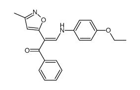 3-[(4-ethoxyphenyl)amino]-2-(3-methyl-5-isoxazolyl)-1-phenyl-2-propen-1-one Structure