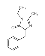 4H-Imidazol-4-one,3-ethyl-3,5-dihydro-2-methyl-5-(phenylmethylene)- structure