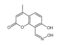 7-hydroxy-4-methyl-8-coumarincarboxyaldehyde oxime Structure