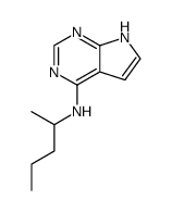 (1-methyl-butyl)-(7H-pyrrolo[2,3-d]pyrimidin-4-yl)-amine结构式